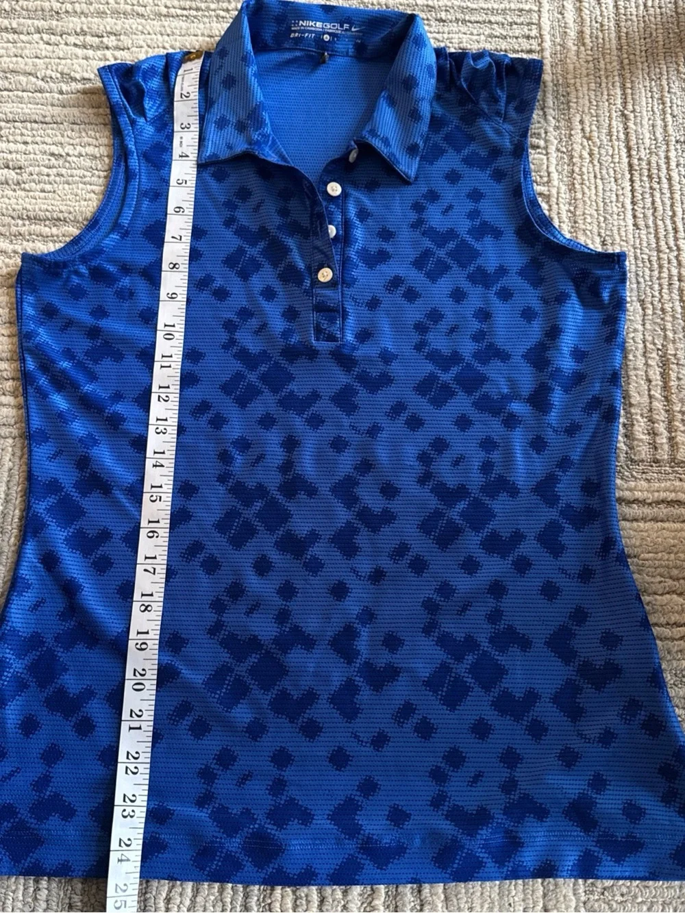 Nike Women's Royal Blue Sleeveless Polo Tank S